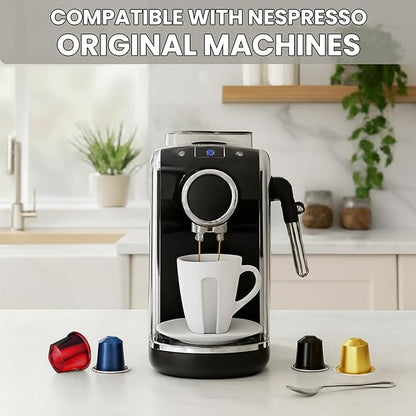 Prince Caffe Espresso Pods Variety Pack Compatible with Nespresso Original Line Machines – Espresso, Ristretto, Millennium & Premium – Intensity7, 8, 9, 10, 40 Count (4 x 10 Capsules)