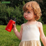 Load image into Gallery viewer, koodee Small 12 oz Stainless Steel Vacuum Insulated Wide Mouth Water Bottle with Leakproof Spout Lid (Canyon Red)