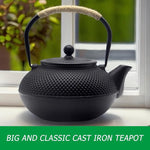 Load image into Gallery viewer, Big Cast Iron Teapot, Japanese Tetsubin Tea Kettle for Stovetop Safe, Cast Iron Teapot with Stainless Steel Infuser for Loose Tea and a Fully Enameled Interior (1500ml Tea Set with Cups)