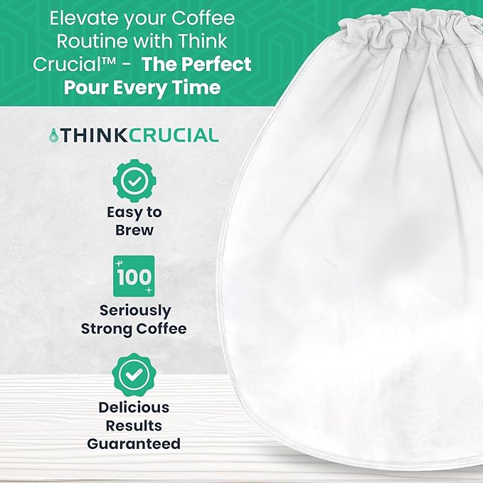 Think Crucial Replacement Strainer Bag Compatible With Toddy« Cold Brew System 5 Gallon Commercial Brewers, Washable & Reusable (1 Pack)