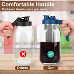 Load image into Gallery viewer, Cold Brew Coffee Maker Pitcher,64 Oz Heavy Duty Glass Mason Jar Pitcher with V-shaped Pour Spout Handle Lid,Stainless Steel Filter for Iced Coffee,Iced tea,Fruit Drinks,lemonade - Blue