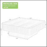 Load image into Gallery viewer, KEVINSPACE Square Wood Coffee Table, Fluted CoffeeTable Handcraft Drum TeaTable CenterTable for Living Room, Modern Wooden CocktailTable for Small Space, Easy Assembly 35.43" 15.75" H ASH