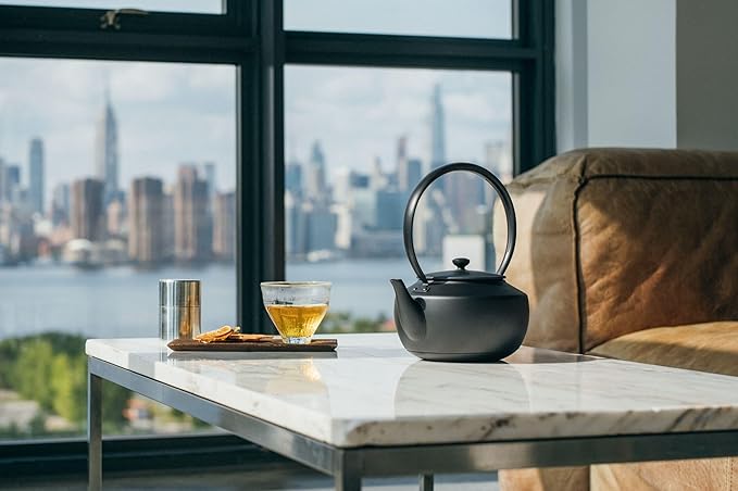 BALMUDA MoonKettle | Electric Kettle with Temp Control (122°F - 212°F) | HOLD & Keep Warm | 900ml (30 fl oz) | Soothing Ambient Light & Sound | Precision Pour Spout | Black