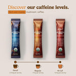 Load image into Gallery viewer, 10-in-1 USDA Certified Organic Decaf Mushroom Coffee, Instant Mushroom Coffee Decaf, Brazilian Dark Roast for Better Energy, Focus, Gut Health, 30 Sticks - ShroomDNA