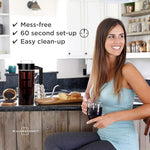 Load image into Gallery viewer, Willow &amp; Everett Cold Brew Coffee &amp; Iced-Tea Maker Pitcher, 1.3 L Glass Dispenser Metal &amp; Plastic Lid Mesh Filter Iced Coffee &amp; Sun Tea Brewing System