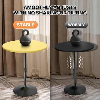 Magshion 31" Round Bar Table Height Adjustable 26"-35" Pub Table with Enlarged Base for Living Room Patio Bistro, Yellow