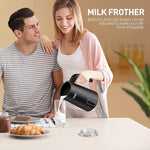 Load image into Gallery viewer, Milk Frother, 4-in-1 Multifunction Electric Milk Steamer, Automatic Hot &amp; Cold Foam Maker and Milk Warmer for Latte with 4 Whisks, Perfect Froth Foam for Coffee, More, and Espresso, Black