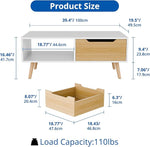 Load image into Gallery viewer, Cozy Castle Modern Coffee Table, Wooden Cocktail Table with Storage, Minimalist Hallway Table, Mid Century Modern Coffee Table for Living Room Apartment Reception, White