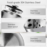 Load image into Gallery viewer, Electric Tea Kettles1500W, 1.7L Stainless Steel Tea Kettle with Thermometer, Auto Shut-Off &amp; Boil-Dry, Cool Touch Handle, BPA Free (Stainless steel)