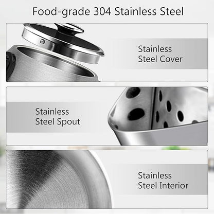 Electric Tea Kettles1500W, 1.7L Stainless Steel Tea Kettle with Thermometer, Auto Shut-Off & Boil-Dry, Cool Touch Handle, BPA Free (Stainless steel)