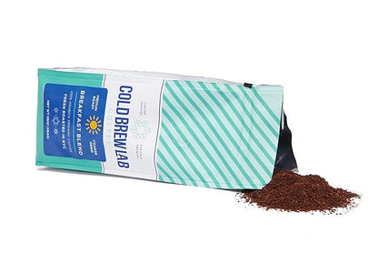 Cold Brew Organic Breakfast Blend Coffee, Coarse Ground, Medium Roast, 1 LB, for Cold Brewing & French Press