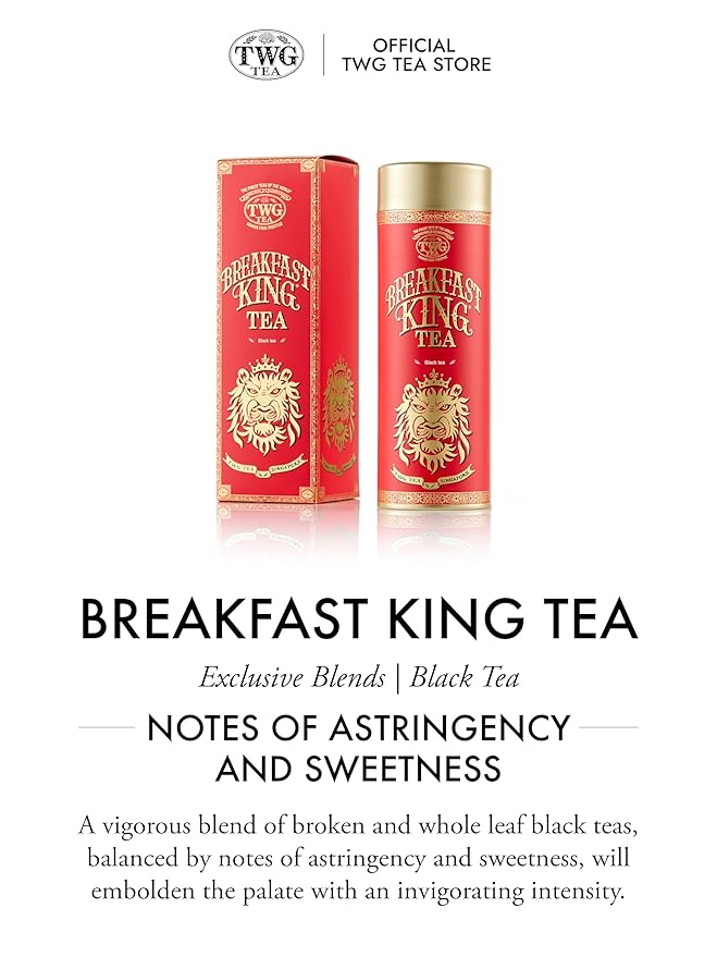 TWG Tea | Breakfast King Tea | Black Tea | Ginseng | Haute Couture Tin, 130g | Gift Set