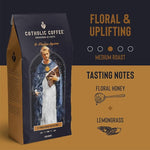 Load image into Gallery viewer, Catholic Coffee St. Thomas Aquinas | Medium Roast Whole Bean Coffee – Floral, Honey &amp; Lemongrass Notes | 12oz Bag – Catholic Gift Inspired by a Doctor of the Church