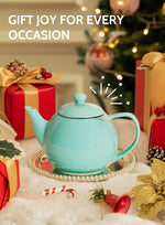 Load image into Gallery viewer, Sweese Teapots for Tea, 27 oz Porcelain Tea pot with Removable Stainless Steel Infuser, Tea Pots for Loose Tea - Mint Green