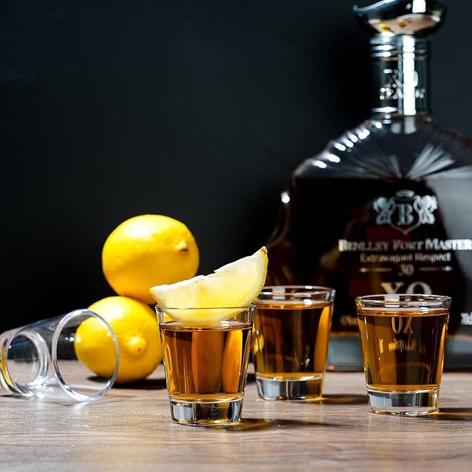 BCnmviku 1.5 oz Shot Glasses Sets with Heavy Base, Clear Shot Glass (6 Pack)