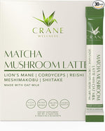 Load image into Gallery viewer, Matcha Mushroom Latte Mix with Adaptogens, 30 Sachets, Oat Milk, Plant Based for Focus and Clarity