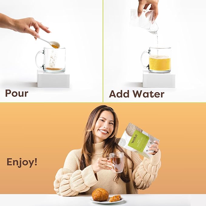 Waka — Green & Black Instant Tea Sample Bundle — No Sugar Added & Unsweetened — 10 X 0.45 oz Sample Packs For Hot or Iced Tea (Up to 20 Cups or 5 Quarts EA)