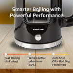 Load image into Gallery viewer, Epsilon 1.7L Glass Electric Kettle – Hot Water Tea Kettle with LED Light, Stainless Steel &amp; Borosilicate Glass, Auto Shut-Off, BPA-Free Electric Teapot, 1100W Fast Boil, Cool Touch