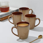 Load image into Gallery viewer, Coffee Mug 16 oz, Ceramic Coffee Mugs Set of 4, Reactive Glaze Mug for Latte/Tea/Cappuccino, Large Stackable Mug Set for Men, Women, Dad, Mom, Dishwasher &amp; Microwave Safe, Brown Yellow
