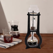 Iced Coffee Cold Brew Drip Tower Coffee Maker Ice Coffee Machine Cold Brew Dripper Iced Coffee Brewer Maker for Home, Shops, Cafes, Offices, 6-8 cup (Grey)