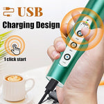 Load image into Gallery viewer, Nahida Green Milk Frother Wand for Coffee, Frother Handheld Rechargeable Electric Whisk with 3 Heads 3 Speeds Drink Mixer Coffee Frother Foam Maker For Latte, Cappuccino, Hot Chocolate, Egg