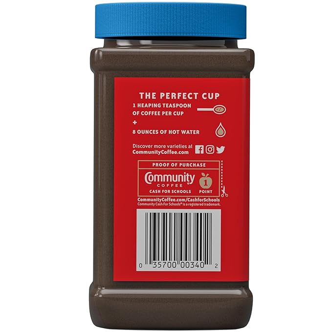 Community Coffee Breakfast Blend Instant Coffee, Medium Roast, 7 oz Jar (Pack of 1)