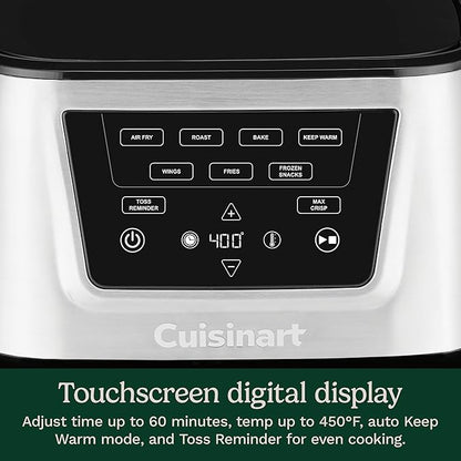 Cuisinart 6 Qt Basket Air Fryer, Black & Silver, AIR-180