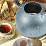 Load image into Gallery viewer, Hemoton Stovetop Tea Kettle Stainless Steel Whistling Teapot Water Kettle Stove Coffee Kettle with Ergonomic Handle for Boiling Water 2L Blue