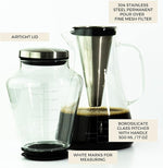 Load image into Gallery viewer, Ice Dripper Cold Brew Coffee Maker - Fire Toughened Borosilicate Glass Pitcher - 304 Stainless Steel Filter - 500ml - Cafe Crush Club