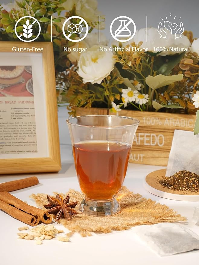 TeeLux Decaf Chai Black Tea, Decaffeinated Black Tea with Cinnamon, Ginger, Cardamom, Star Anise, Robust & Spicy Flavor, 100 Count