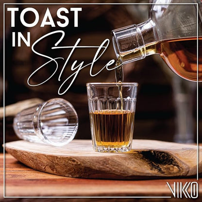 Vikko 1.5 Ounce Shot Glasses, Set of 12 Small Liquor and Spirit Glasses, Durable Tequila Bar Glasses For Alcohol and Espresso Shots (Madelina)