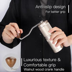 Load image into Gallery viewer, Manual Coffee Grinder with Numerical External Adjustable Setting, Capacity 30g with CNC Stainless Steel Conical Burr (gold)