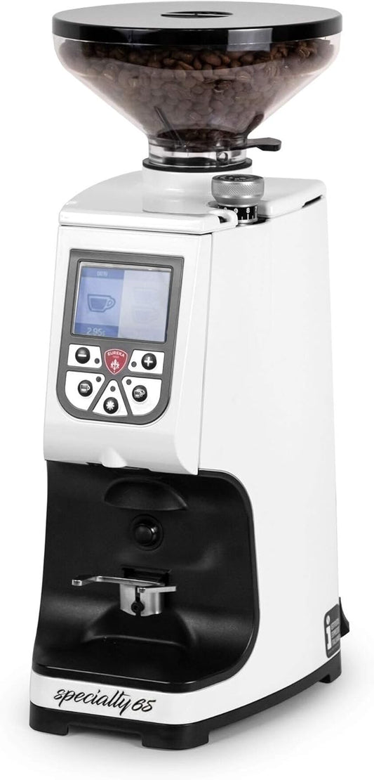 Eureka Atom 65mm Espresso Grinder, Short Hopper, White