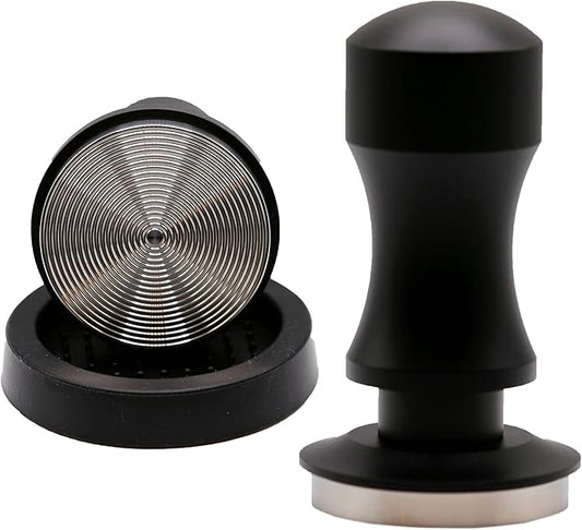 58.5mm Calibrated Espresso Tamper - Stainless Steel Coffee Tamper Set with Mat - Double Spring Loaded Tamper Tool - Tamper for Espresso Machine-Espresso Tamper For Barista Home/Professional