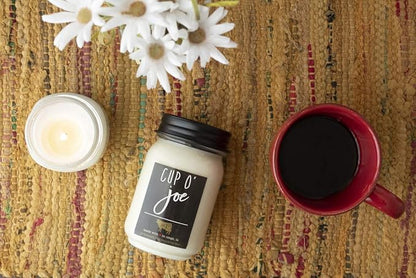 Milkhouse Candle Company - Cup O' Joe - 26oz Beeswax and Soy Candles - Farmhouse Collection - 100% Natural, Paraffin Free, with Premium Fragrance Oil, Glass Jars with Lids