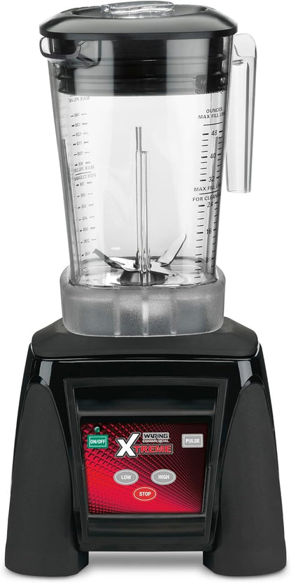 Waring Commercial MX1050XTXP 3.5 HP Blender with Electronic Keypad, Pulse Feature and a 48 oz. BPA Free Copolyester Container, 120V, 5-15 Phase Plug,Black