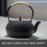 Load image into Gallery viewer, Big Cast Iron Teapot Set with Cups, Japanese Tetsubin Tea Kettle for Stovetop Safe, Cast Iron Tea Set with Tea Strainer for Loose Tea and Enameled Interior (1800ml Teapot Set with Cups)