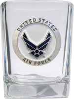 Load image into Gallery viewer, Heritage Pewter Air Force Wings Square Shot Glass | Hand-Sculpted 1.5 Ounce Shot Glass | Intricately Crafted