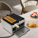 Load image into Gallery viewer, 1.8KW Commercial Taiyaki Fish Waffle Maker, Electric Fish Shaped Waffle Cones, Professional Taiyaki Machine for Making Pancakes, Muffins, and Waffles (14.76 * 14.17 * 8.86in)