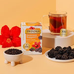 Load image into Gallery viewer, Twinings Superblends Immune Support+ Zinc Blackberry Flavoured Hibiscus, Elderberry Herbal, Naturally Caffeine-Free, 16 Tea Bags (Pack of 6), Enjoy Hot or Iced, 96 Teabags