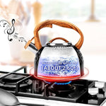 Load image into Gallery viewer, Whistling Teapot, 2.6 Qt 304 Food Grade Stainless Steel Tea Kettle with Heat-resistant Handle, Durable, not Rust，One-button Switch(BLack）