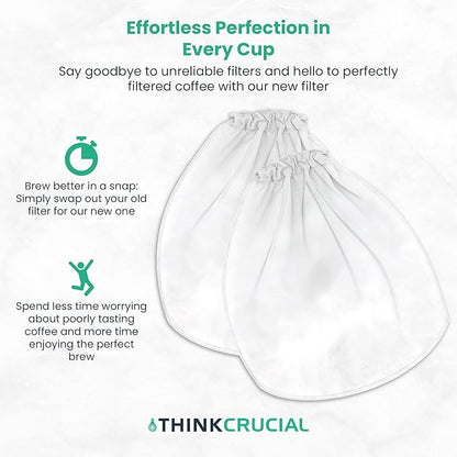 Think Crucial Replacement Strainer Bag Compatible With Toddy« Cold Brew System 5 Gallon Commercial Brewers, Washable & Reusable (1 Pack)