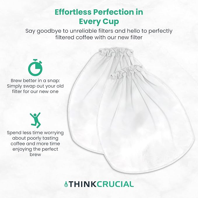 Think Crucial Replacement Strainer Bag Compatible With Toddy« Cold Brew System 5 Gallon Commercial Brewers, Washable & Reusable (1 Pack)