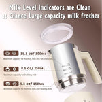 Load image into Gallery viewer, Huogary 5-in-1 Detachable Milk Frother Electric Milk Frother and Steamer Automatic Milk Foamer Frother Hot and Cold Foam Hot Chocolate Maker with Dishwasher Safe (Beige)