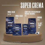 Load image into Gallery viewer, Lavazza Super Crema Espresso - Whole Bean Coffee, 2.2-Pound Bag 2 Pack (Packaging May Vary)