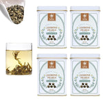 Load image into Gallery viewer, TIAN HU SHAN Jasmine Dragon Pearls Green Tea Loose Leaf 4 Ounce (Pack of 4) 114g*4tins