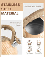 Load image into Gallery viewer, Tea Kettle,2.5 Quart Stovetop Tea Kettles Loud Whistle,Food Grade Stainless Steel Water kettles for Stove Top with Anti-hot Ergonomic Handle,Suitable for All Heat Sources