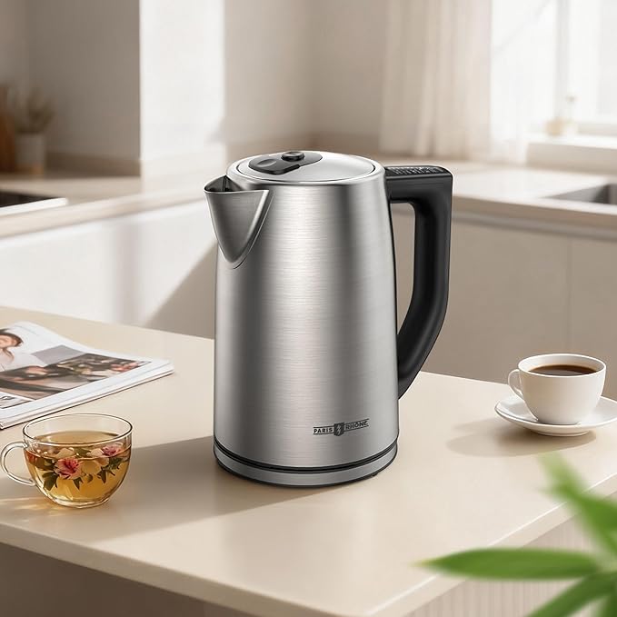 Electric Kettle Temperature Control, 1.7L Stainless Steel Tea Kettle, BPA-Free Hot Water Boiler with LED Light,1500 Watts for Fast Heat Up, Auto Shut-Off, Boil-Dry Protection, Keeping Warm