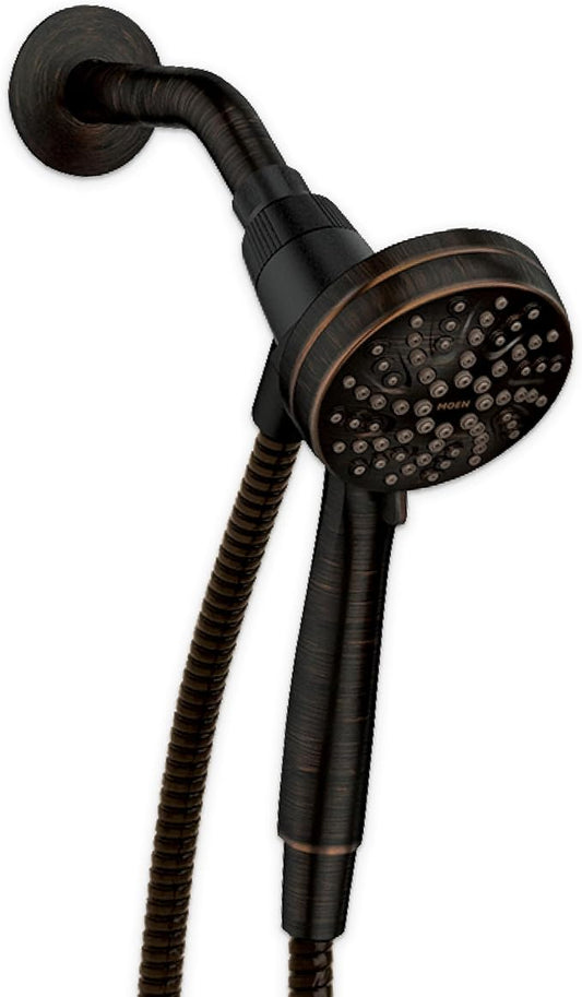 Moen Engage Magnetix Mediterranean Bronze 3.5-Inch Six-Function Detachable Handheld Showerhead with Magnetic Docking System, 26100BRB