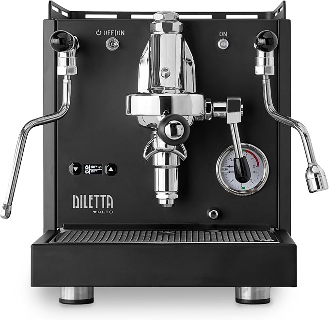 Diletta Alto Espresso Machine | Dual Boiler | PID | Shot Timer | Adjustable OPV | (Black)
